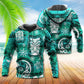 Tiki Turtle Green Island Style - 3D Hoodie