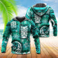 Tiki Turtle Green Island Style - 3D Hoodie