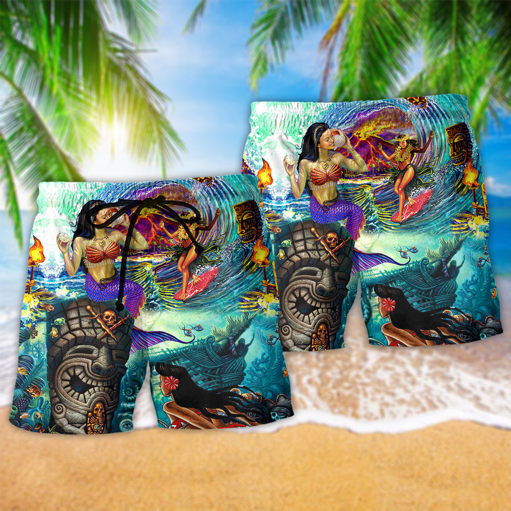 Tiki Summer Vibes You Had Me At Aloha Art – Beach Short