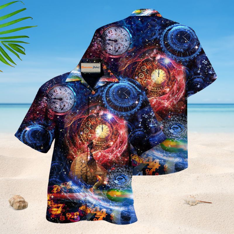 Time Flies Clock Edition – Hawaiian Shirt