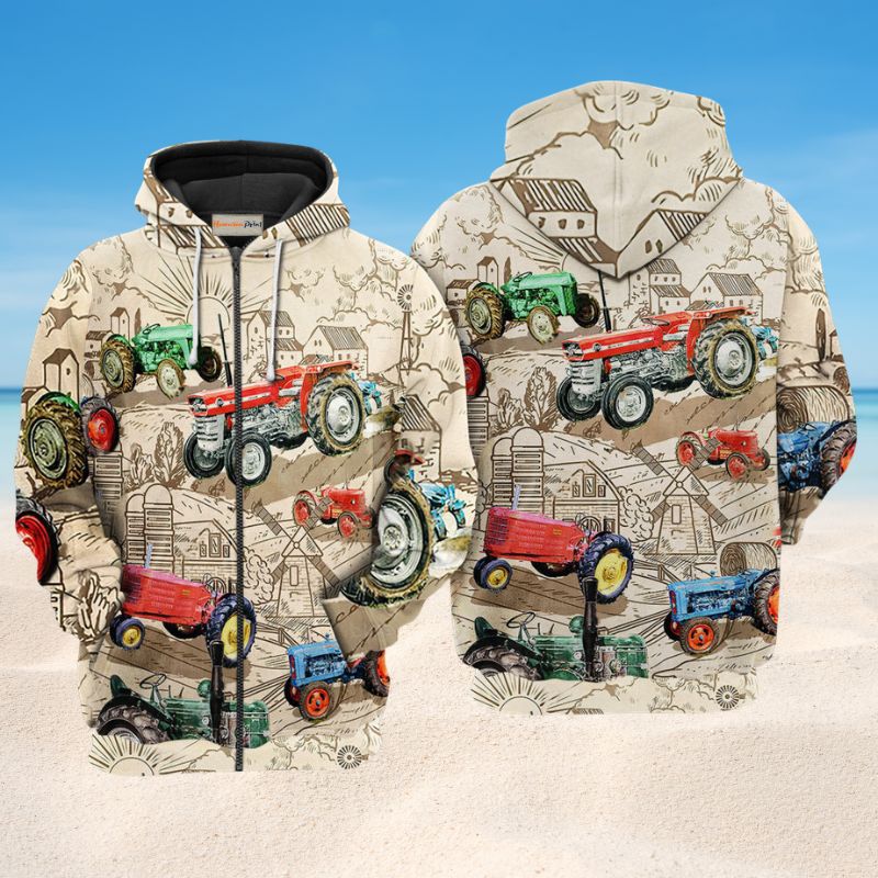 Too Many Tractors Quote Art – 3D Hoodie