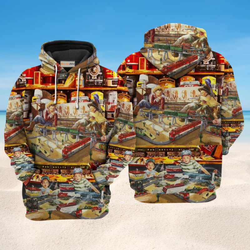 Toy Train Amazing Art – 3D Hoodie