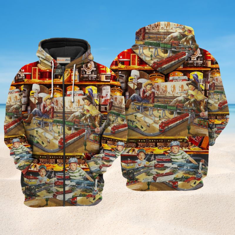 Toy Train Amazing Art – 3D Hoodie