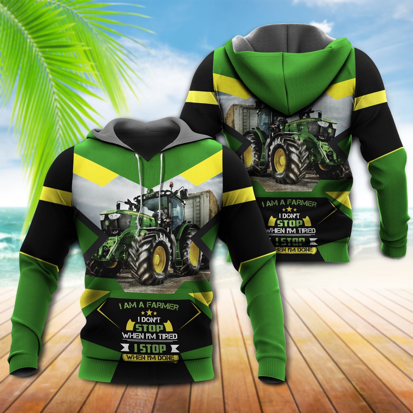 Tractor Farmer Stop When I’m Done – 3D Hoodie