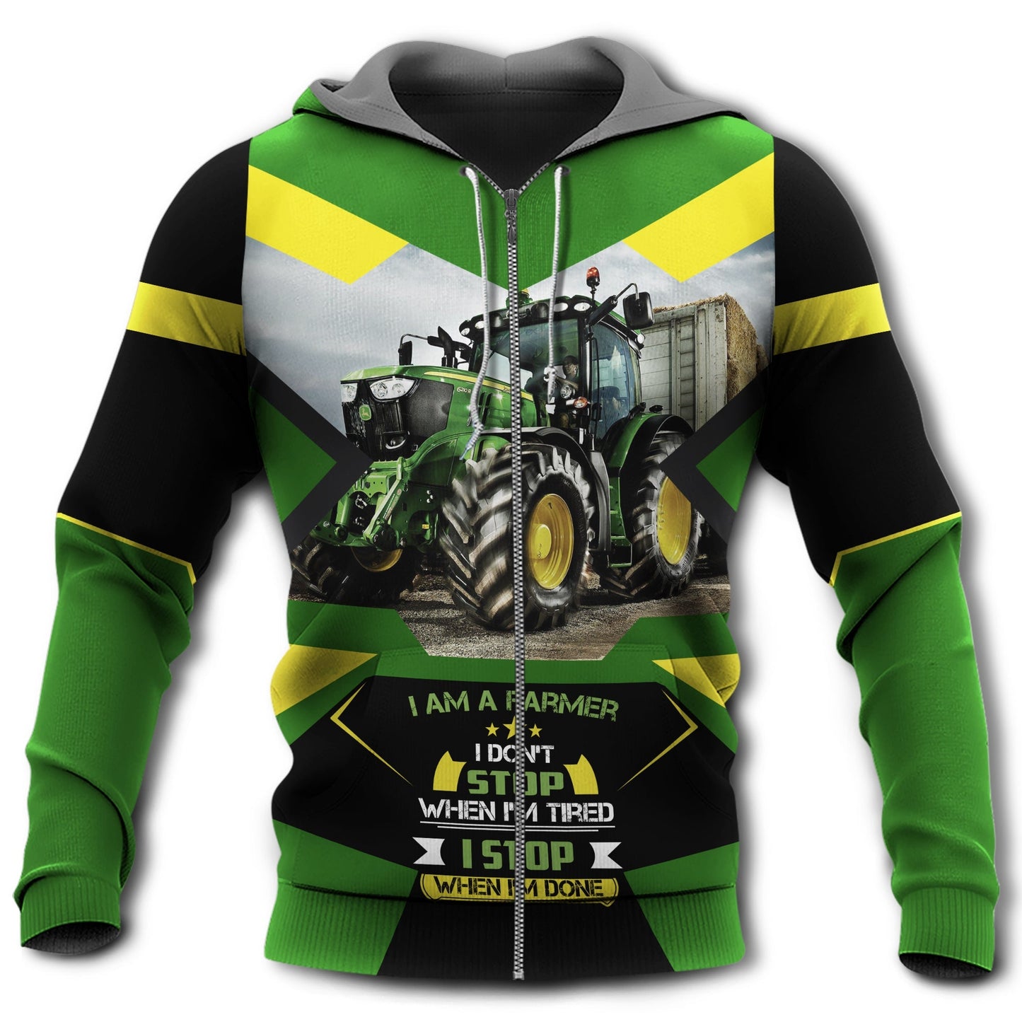 Tractor Farmer Stop When I’m Done – 3D Hoodie