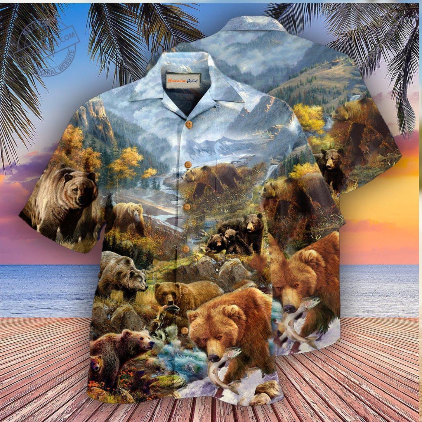 Into The Wild Beautiful Country Bears Edition – Hawaiian Shirt