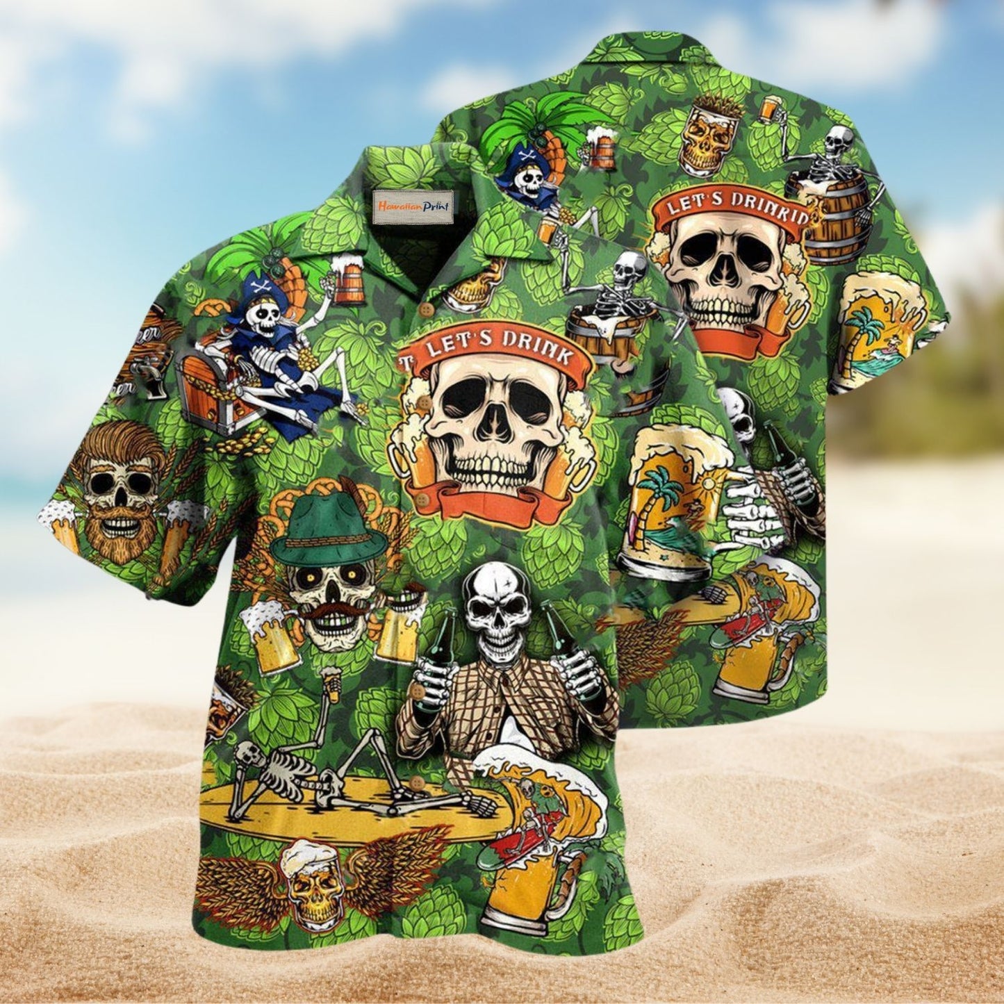 Its Beer Time Skull Edition – Hawaiian Shirt
