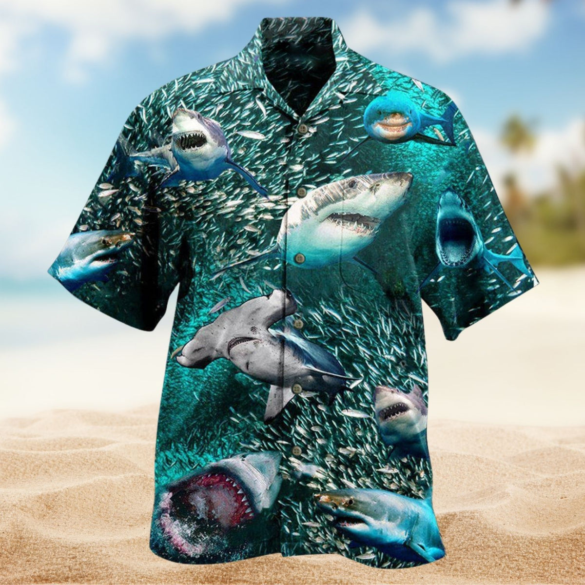 In A World Full Of Fish Be A Shark Edition – Hawaiian Shirt