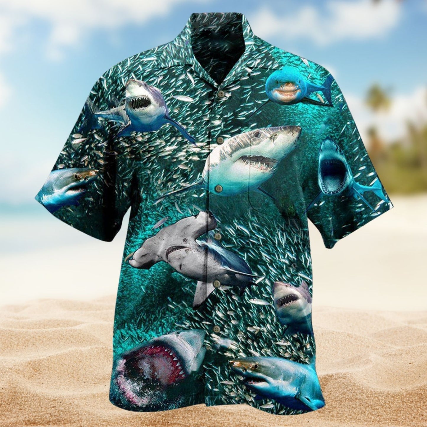 In A World Full Of Fish Be A Shark Edition – Hawaiian Shirt