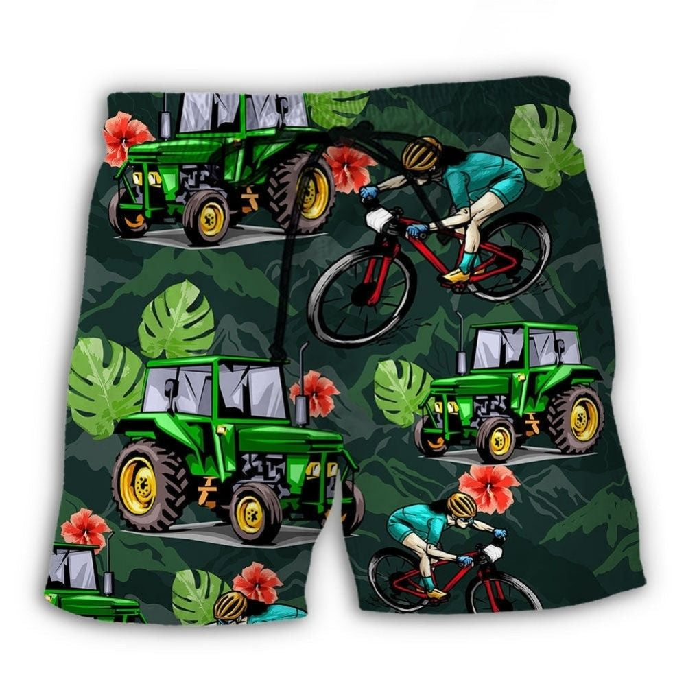 Tractor And Mountain Biking Lover - Beach Short