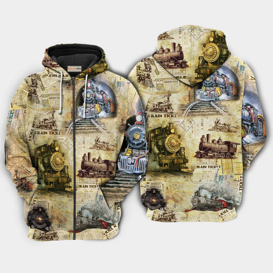 Train Amazing Locomotive Art – 3D Hoodie