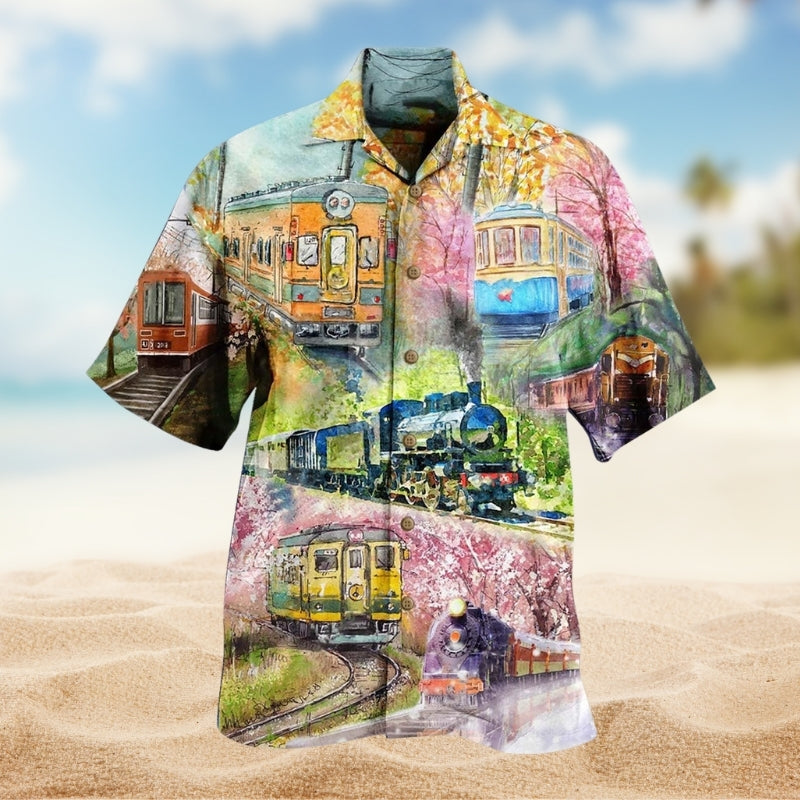 Train Love Flowers Limited Edition – Hawaiian Shirt