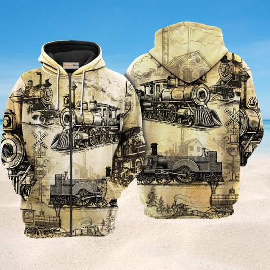 Trains Railway Love Life Art – 3D Hoodie