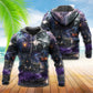 Night Train Billowing Smoke Style - 3D Hoodie