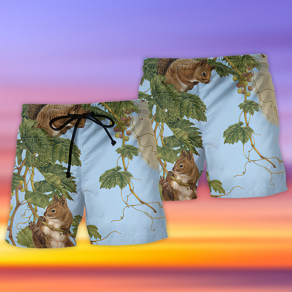 Cute Chipmunk Tree Climbing – Beach Short