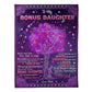 Tree Never Feel That You're Alone Mom To Bonus Daughter 50 x 60 Inch Flannel Blanket For Cozy Bedroom And Sofa Decor