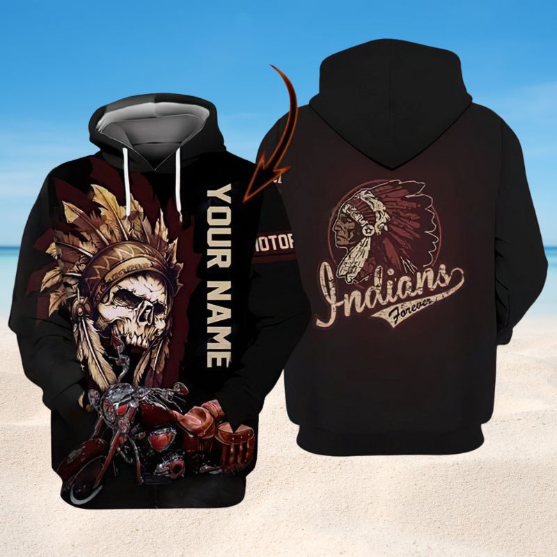 Tribal Skull Custom Art – 3D Hoodie