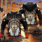 Tribal Wolf Headdress Art – 3D Hoodie