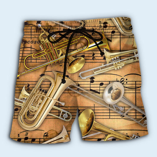 Trombone Music Lover Cool - Beach Short