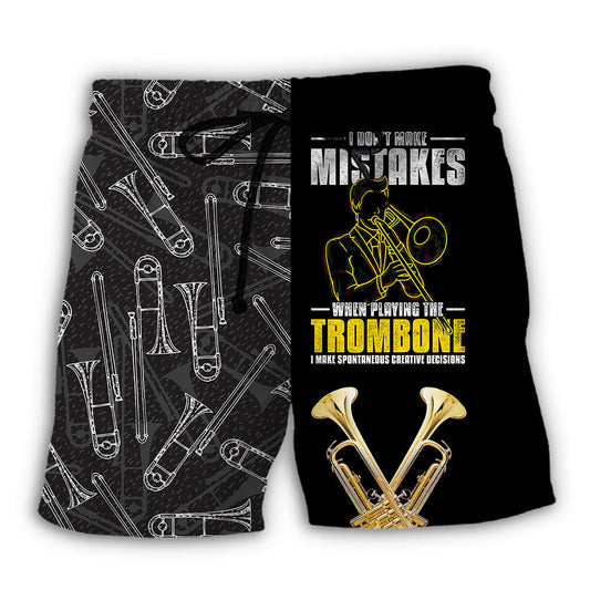 Trombone Music Lover Classic Style – Beach Short