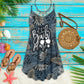 Tropical Beach Style Limited – Women's Summer Sleeveless V-Neck Camisole Dress