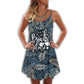 Tropical Beach Style – Women's Summer Sleeveless V-Neck Camisole Dress