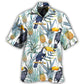 Tropical Bird Minimal Background - Hawaiian Shirt
