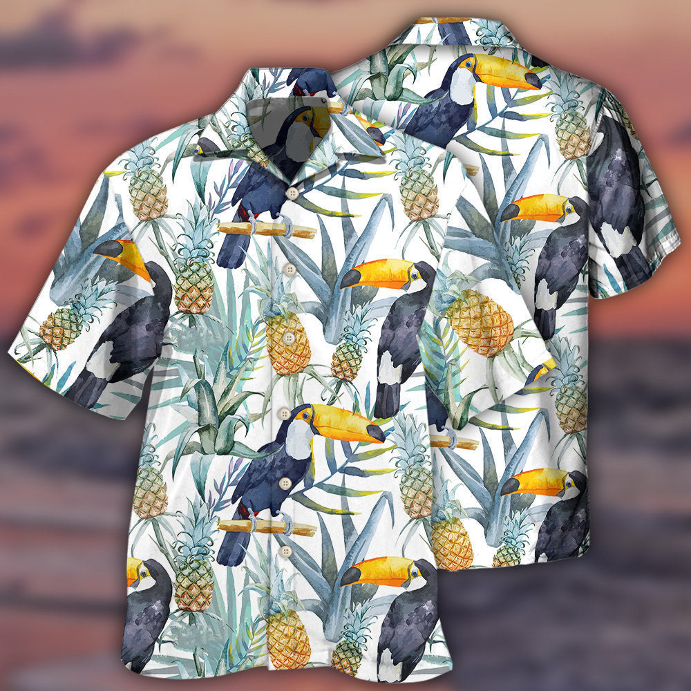 Tropical Bird Minimal Background - Hawaiian Shirt