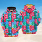 Tropical Flowers Art – 3D Hoodie