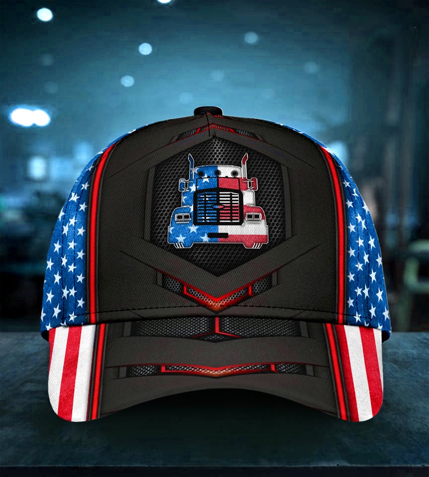 Truck American Flag Driver Pride Style – Classic Cap