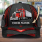 Truck Strong Red Black Personalized – Classic Cap