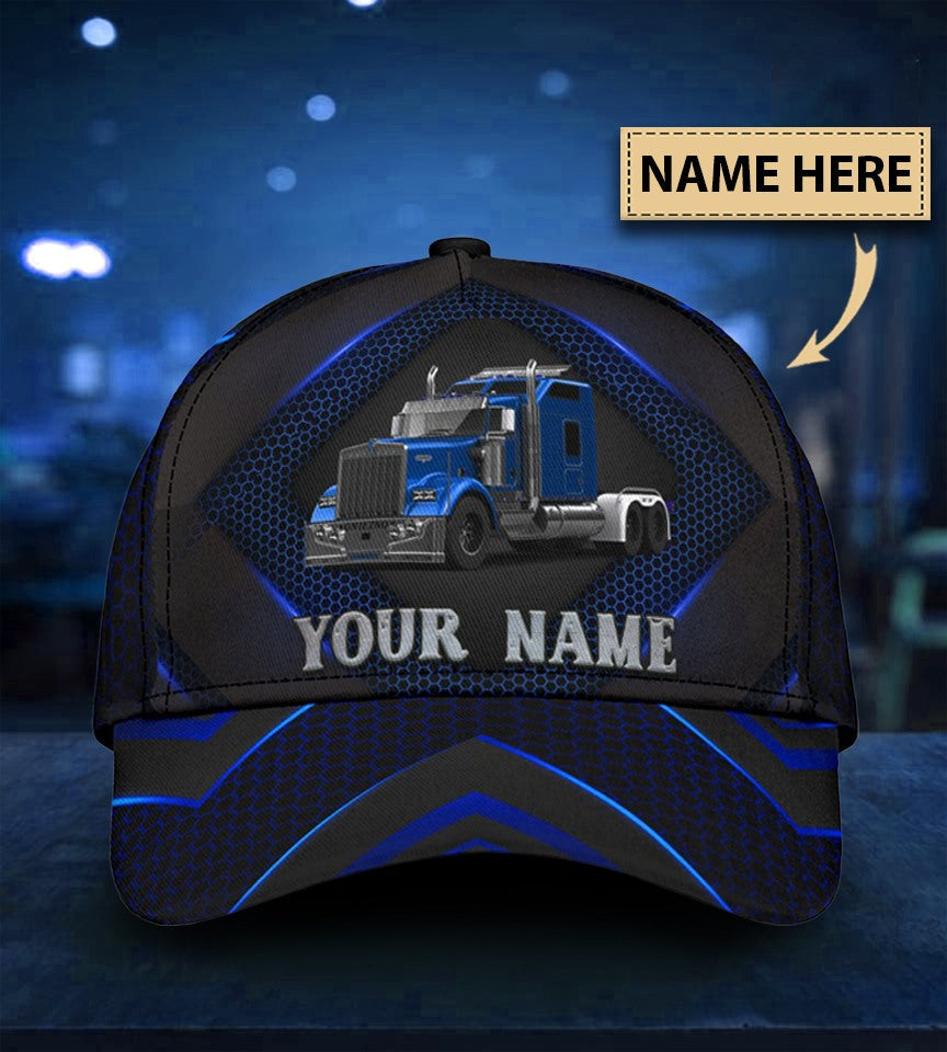 Truck Blue Black Personalized – Classic Cap