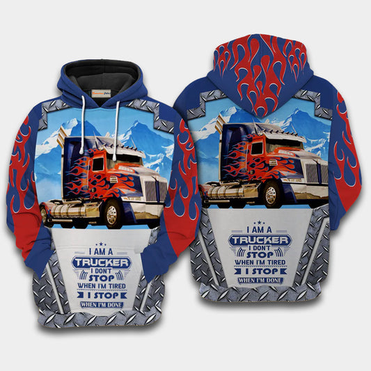 Truck I Stop When Im Done Quote – 3D Hoodie