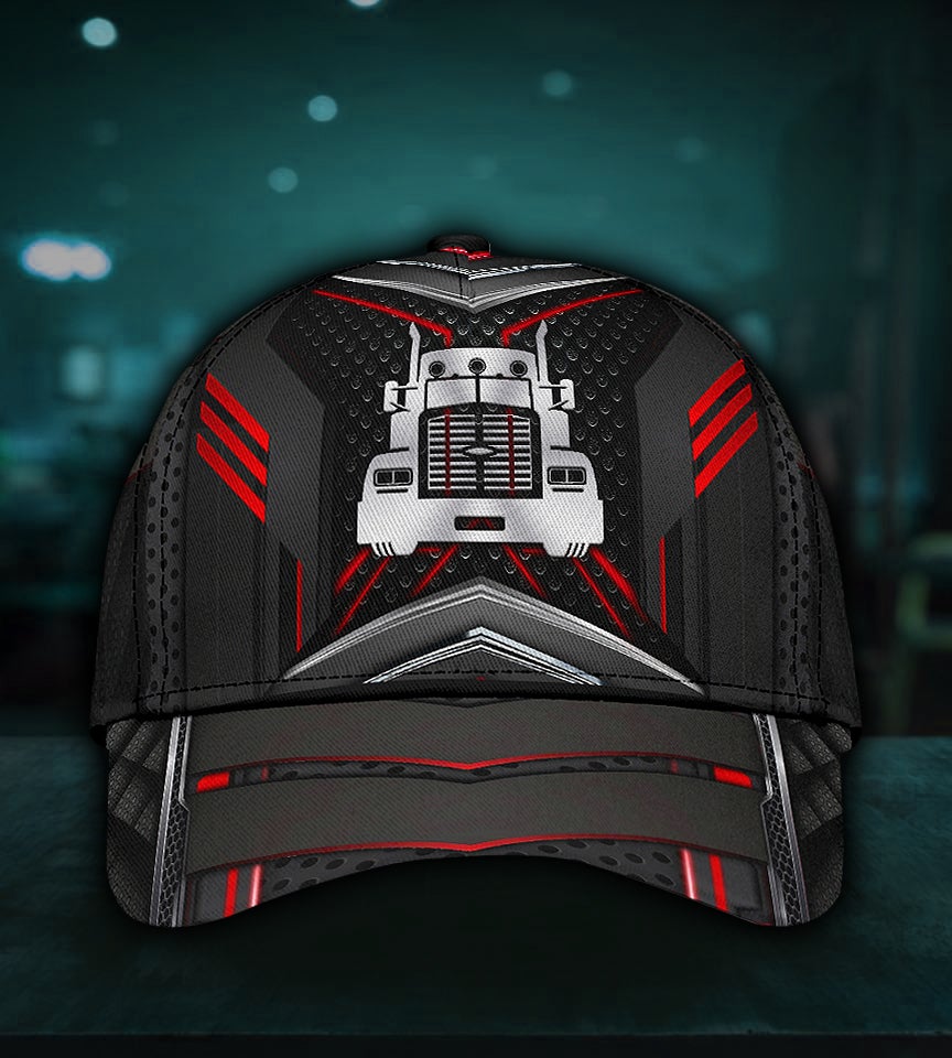 Truck Metal Carbon Black Red – Classic Cap