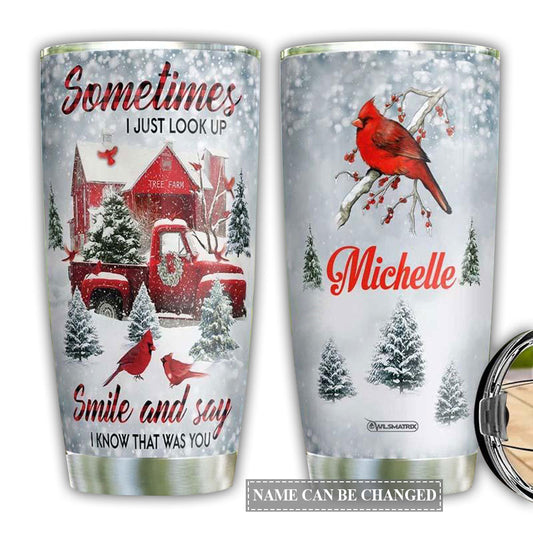 Truck Sometimes Smile And Say Personalized 20 Oz Tumbler