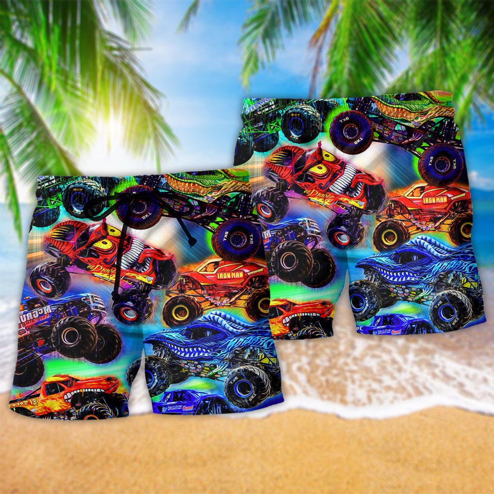 Truck Lifestyle This Is How I Roll Color Art – Beach Short