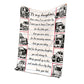 Truck To My Daughter Trucker 50 x 60 Inch Flannel Blanket For Cozy Bedroom And Sofa Decor