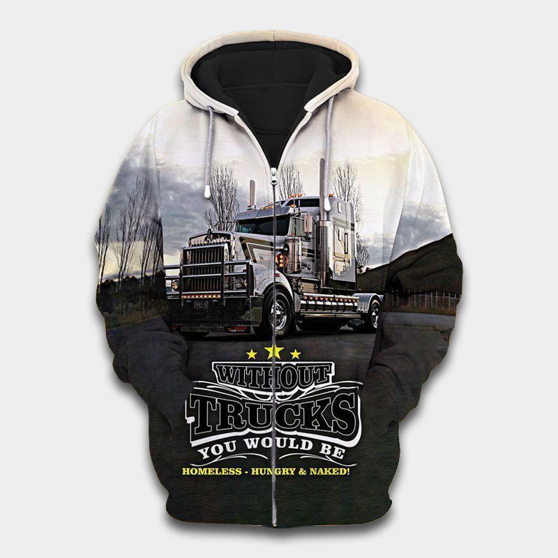 Truck Without You Quote Art – 3D Hoodie