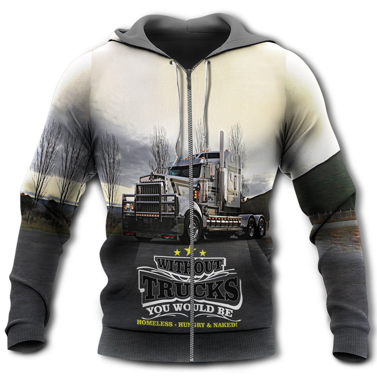 Truck Life Road Humor Quote - 3D Hoodie