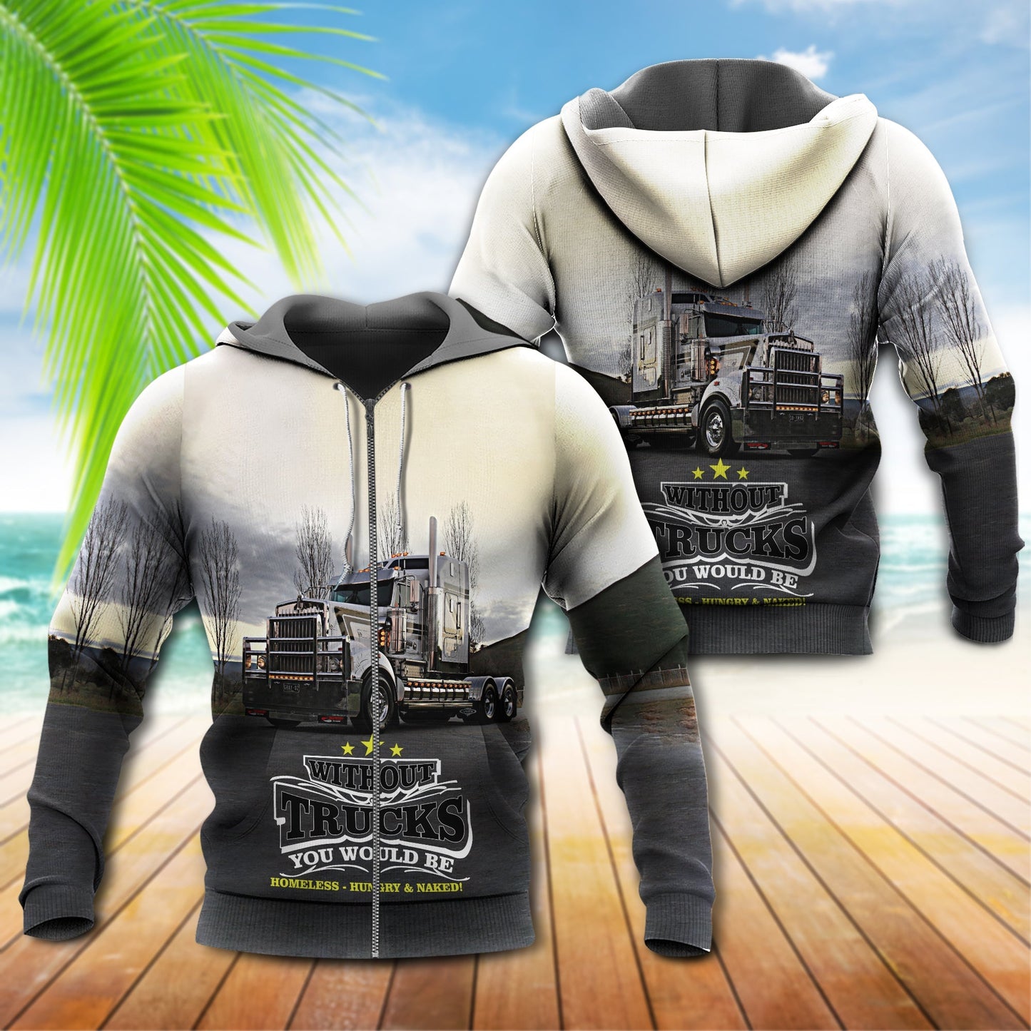 Truck Life Road Humor Quote - 3D Hoodie3