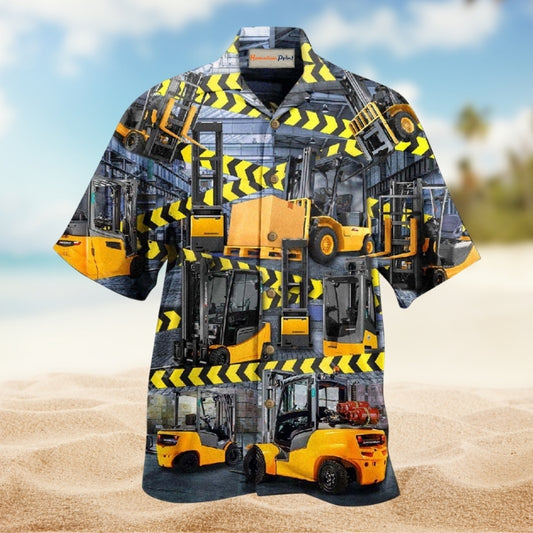 Trucks Be Careful Forklift Trucks Are Coming Here Limited Edition – Hawaiian Shirt