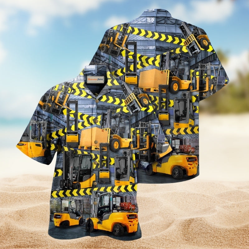 Trucks Be Careful Forklift Trucks Are Coming Here Limited Edition – Hawaiian Shirt