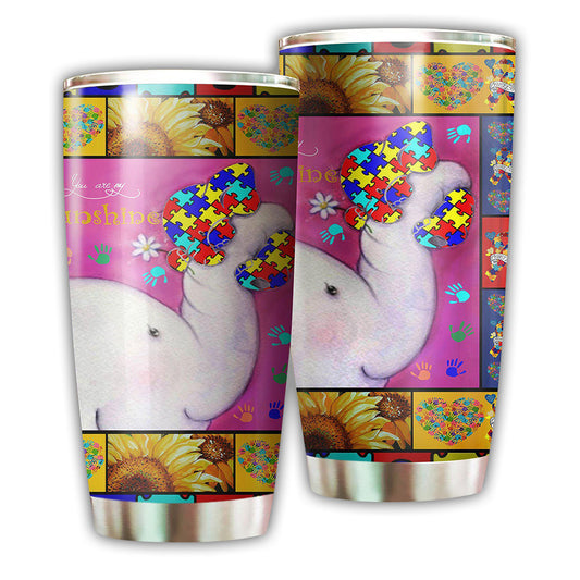 Autism Sunflower Sunshine Love 20 Oz Tumbler