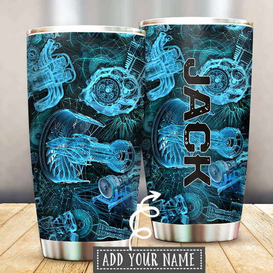 Engines Is My Life Personalized 20 Oz Tumbler For Hot Cold Drinks And Travel