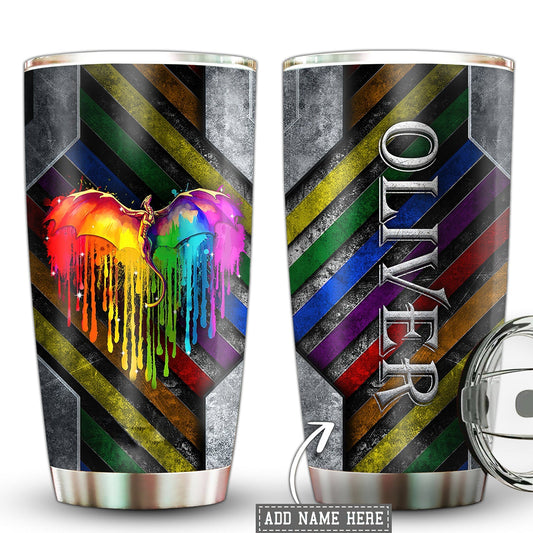 LGBT Dragon Colorful Love Personalized 20 Oz Tumbler
