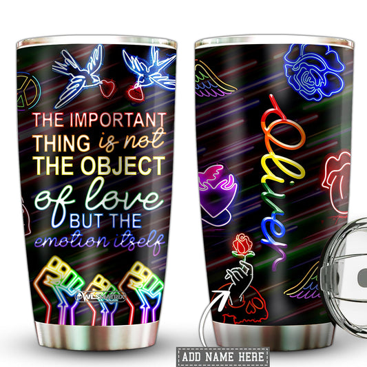 LGBT Bird Love The Important The Object Personalized 20 Oz Tumbler