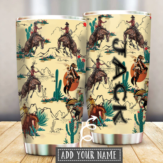 Cowboy Life Personalized 20 Oz Tumbler For Hot Cold Drinks And Travel