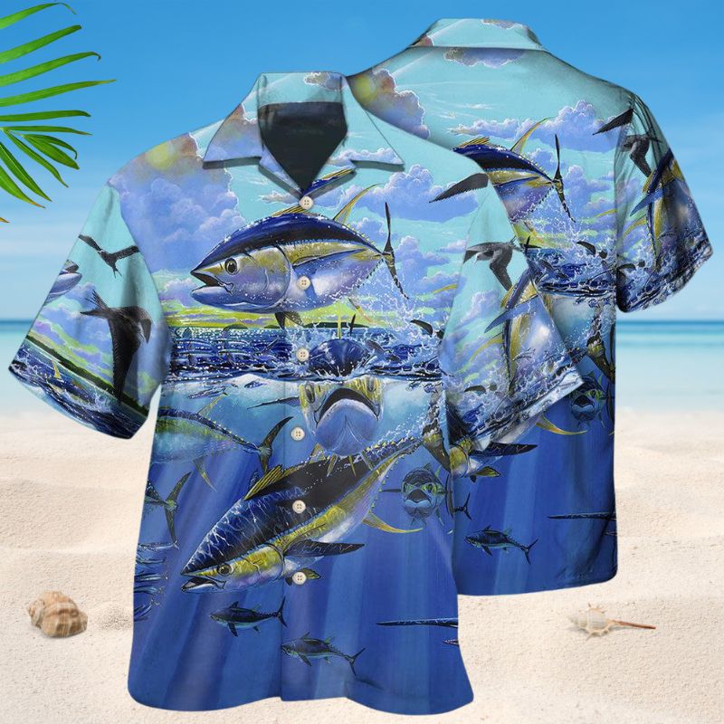 Tuna Fishing Blue Sky Style – Hawaiian Shirt