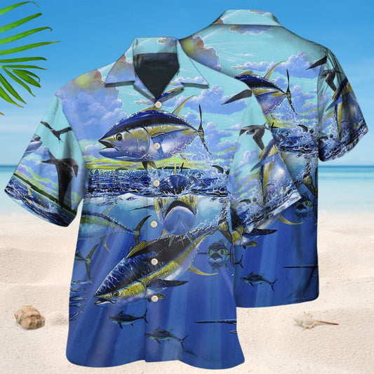 Tuna Fishing Blue Sky Style – Hawaiian Shirt