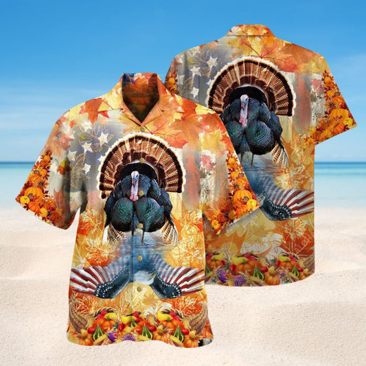 Turkey Love Autumn Love America - Hawaiian Shirt